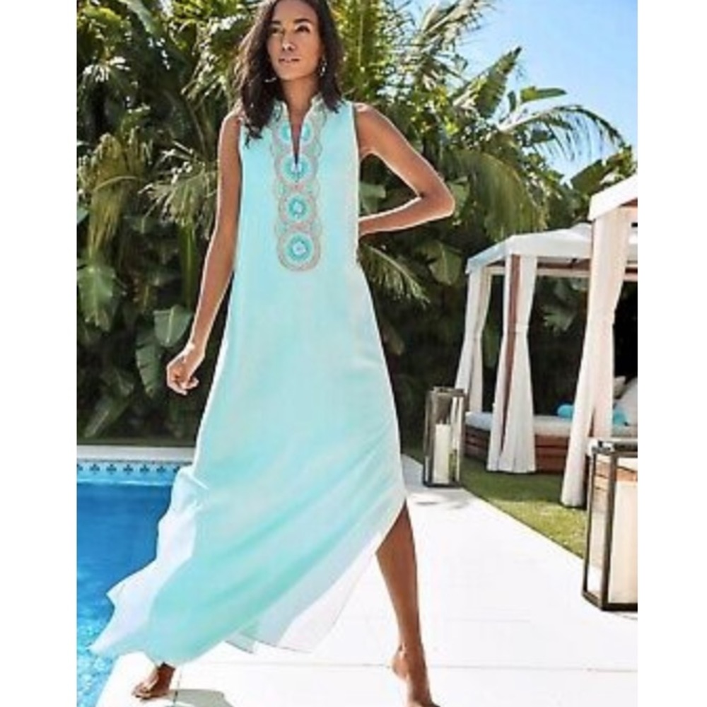 Lilly Pulitzer whisper blue Jane maxi dress NWT